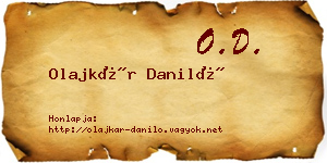 Olajkár Daniló névjegykártya